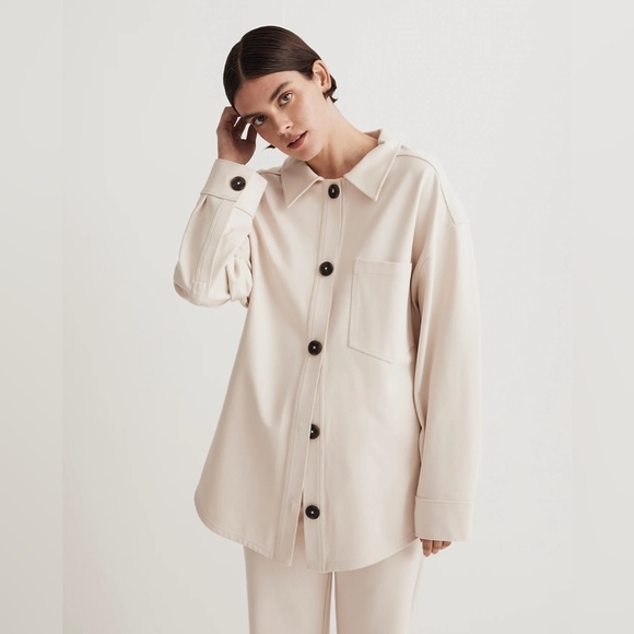 Madewell MWL Ponte Oversized Shirt Jacket Like New Size M - Picture 6 of 6